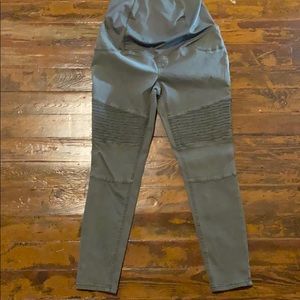 Green maternity pants